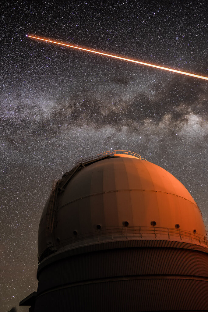 Guide Star Laser over WHT – La Palma