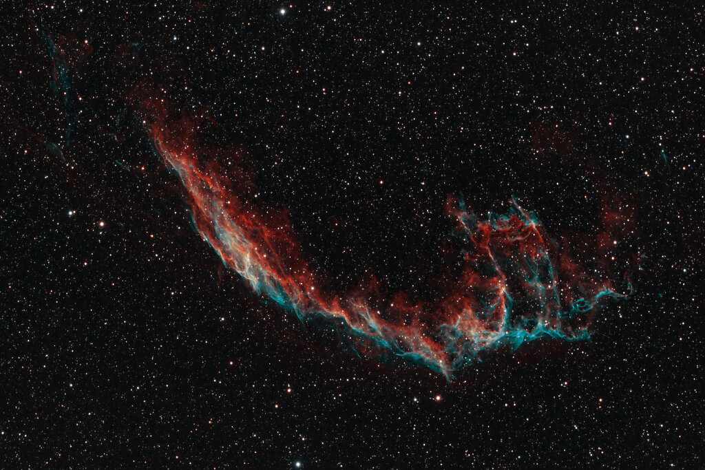 NGC6992 – Veil Nebula – 150' HSO – Bortle 6 – 3/4 Moon
