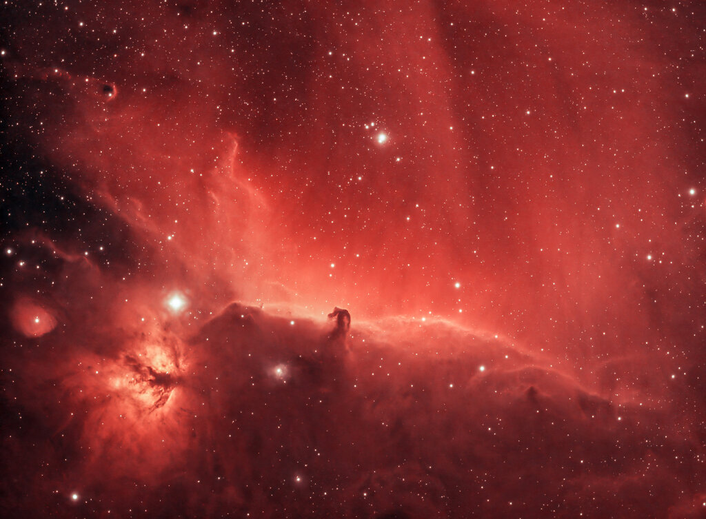 Horsehead Nebula – 205' HaSii – Bortle 6 – 1/2 Moon
